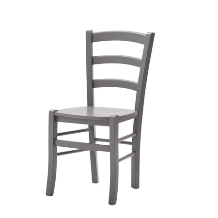 MOBILI 2G - SET 2 SEDIE SHABBY IN LEGNO LACCATO GRIGIO SEDUTA LEGNO