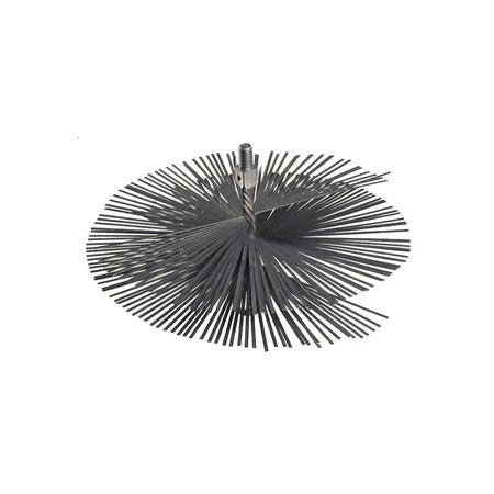 Scovolo tondo metallico a lamelle flessibili per pulizia canne fumarie