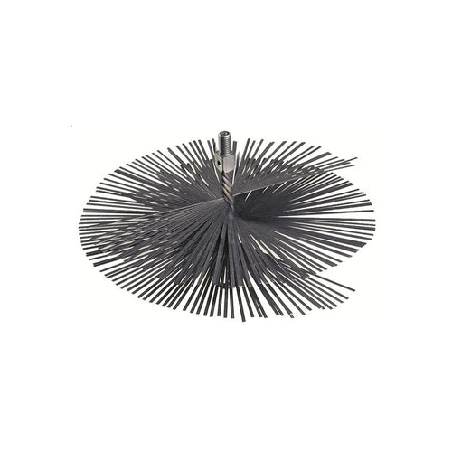 Scovolo tondo metallico a lamelle flessibili per pulizia canne fumarie