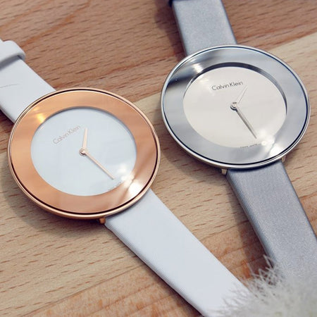 Orologio CALVIN KLEIN donna Chic tempo pelle bianco