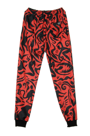 DOLLY NOIRE Pantalone Tuta Uomo Ritual Mask Red/black da uomo