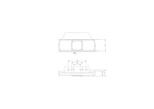 Fanale di ingombro a LED rosso 12-30V