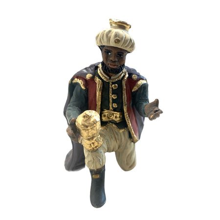 Re magi statuette in terracotta artigianali per presepe napoletano da h 10 cm, set di 3 pezzi