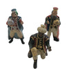 Re magi statuette in terracotta artigianali per presepe napoletano da h 10 cm, set di 3 pezzi