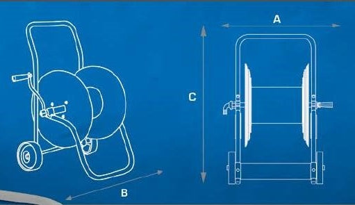 Avvolgitubo da giardino professionale fino 120m