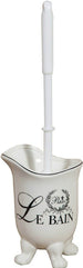 Biscottini Portascopino in porcellana bianca decorata Le Bain Paris L12xPR10xH16,2 cm