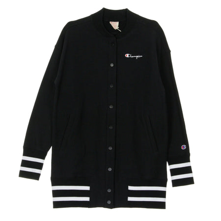 CHAMPION Giubbotto Bomber Lungo Donna Gbomber Reverse Weave Black da donna