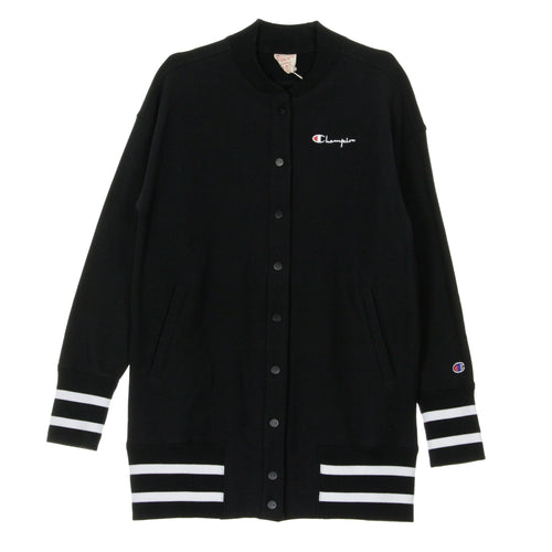 CHAMPION Giubbotto Bomber Lungo Donna Gbomber Reverse Weave Black da donna