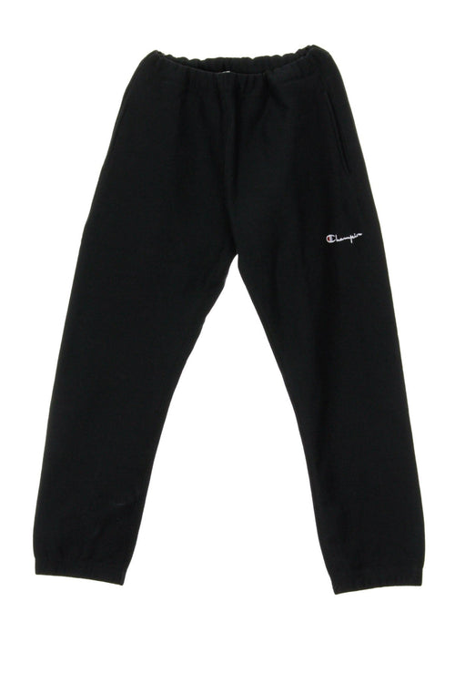 CHAMPION Pantalone Tuta Felpato Donna Elastic Cuff Pants Black da donna