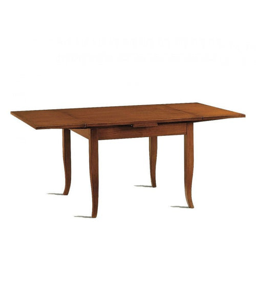 MOBILI 2G - Tavolo allungabile a tiro legno tinta noce arte povera 80x80