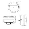 Fanale posteriore fendinebbia Ama a 20 LED Ø 140mm