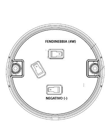 Fanale posteriore fendinebbia Ama a 20 LED Ø 140mm