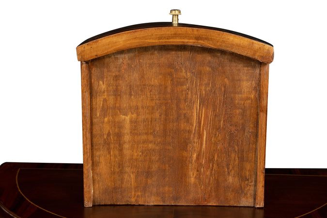 Biscottini Biscottini Tavolino Consolle mezzotondo legno impiallacciato noce intarsi