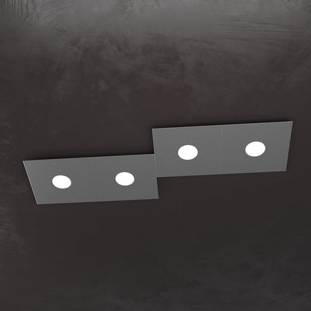 Plafoniera moderna Top Light ECCENTRIC 1156 4L GX53 LED metallo lampada parete soffitto