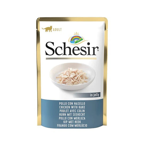Schesir Jelly Pollo con Nasello per Gatti Adulti 85gr