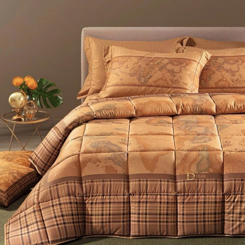 Trapunta Geo Tartan  ! Alviero Martini 1A Classe: Lusso e Stile Inconfondibile per il Tuo Letto Matrimoniale