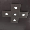 Plafoniera moderna Top Light ECCENTRIC 1156 5L GX53 LED metallo lampada parete soffitto