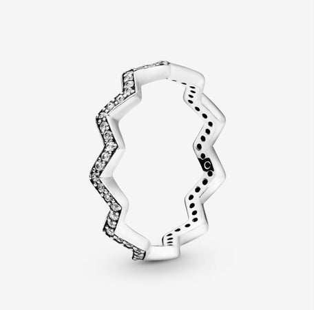 Pandora Anello Zigzag scintillante