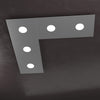 Plafoniera moderna Top Light ECCENTRIC 1156 5L GX53 LED metallo lampada parete soffitto