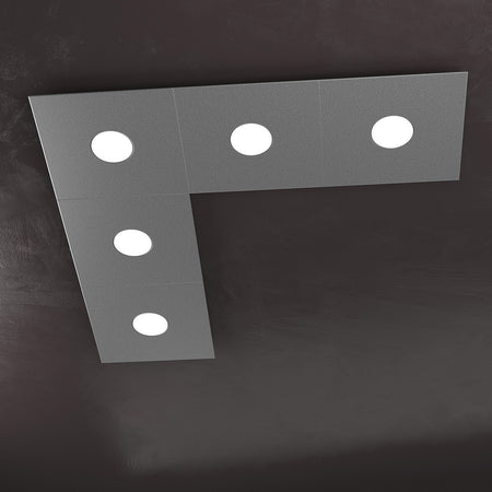 Plafoniera moderna Top Light ECCENTRIC 1156 5L GX53 LED metallo lampada parete soffitto