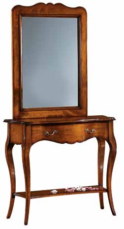 Consolle con specchio 1 cassetto legno bassano 101x40x89 (766+767)