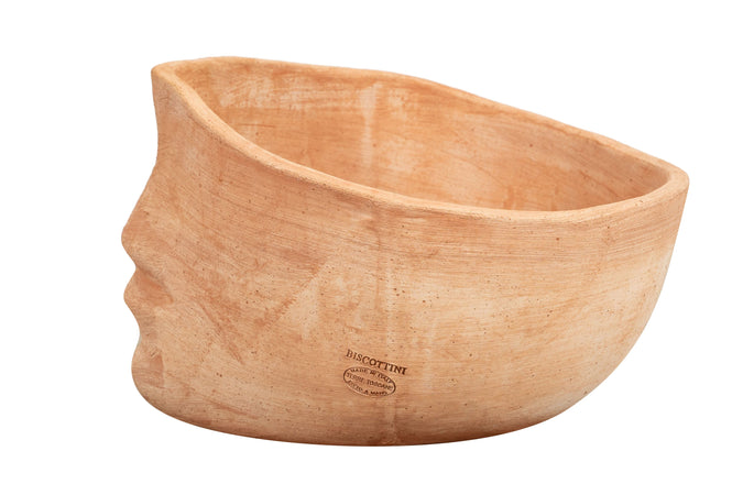 Biscottini Vaso a forma di faccia in Terracotta 100% made in Italy interamente lavorata a mano al tornio