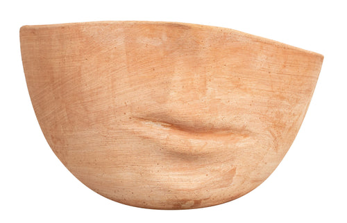 Biscottini Vaso a forma di faccia in Terracotta 100% made in Italy interamente lavorata a mano al tornio