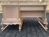 MOBILI 2G - scrivania 4 cassetti classica barocco Legno grezzo 141x89x77