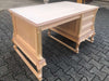 MOBILI 2G - scrivania 4 cassetti classica barocco Legno grezzo 141x89x77