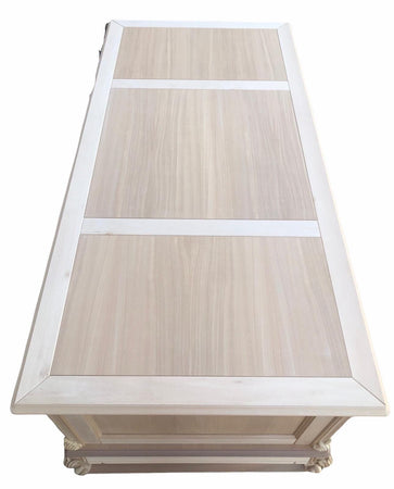 MOBILI 2G - scrivania 6 cassetti classica barocco Legno grezzo 180x87x77