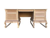 MOBILI 2G - scrivania 6 cassetti classica barocco Legno grezzo 180x87x77