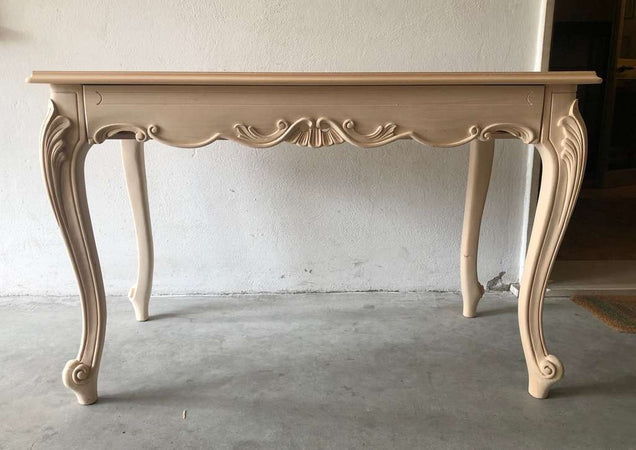 MOBILI 2G - scrivania 1 cassetto classica barocco Legno grezzo 121x62x79