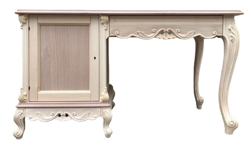 MOBILI 2G - scrivania porta frigo classica barocco Legno grezzo 142x61x78