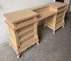MOBILI 2G - scrivania toilette 10 cassetti classica barocco Legno grezzo 172x42x82