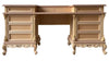 MOBILI 2G - scrivania toilette 10 cassetti classica barocco Legno grezzo 172x42x82