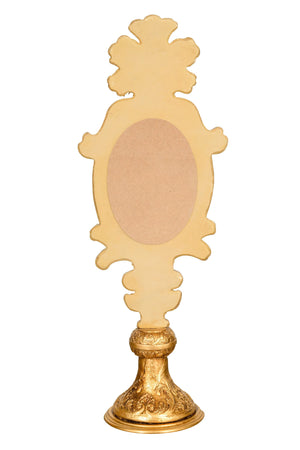 Biscottini SPECCHIERA DA APPOGGIO IN LEGNO FINITURA FOGLIA ORO ANTICATO MADE IN ITALY