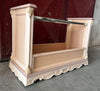 MOBILI 2G - Carrello Porta stoffe classico barocco Legno grezzo 114x56x78