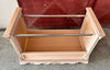 MOBILI 2G - Carrello Porta stoffe classico barocco Legno grezzo 114x56x78