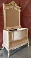 MOBILI 2G - Bagno con specchio classico barocco Legno grezzo 113x60x87