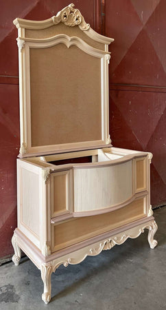MOBILI 2G - Bagno con specchio classico barocco Legno grezzo 113x60x87