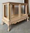MOBILI 2G - Vetrina 2 ante classica barocco Legno grezzo 113x58x91