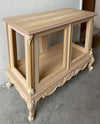 MOBILI 2G - Vetrina 2 ante classica barocco Legno grezzo 113x58x91