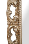 Biscottini SPECCHIERA DA PARETE IN LEGNO FINITURA FOGLIA ARGENTO ANTICATO MADE IN ITALY