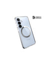 Speck Presidio Perfect-Clear Magnet - Case for Samsung Galaxy S25 / S24 MagSafe (Clear / Chrome Finish / Serene Silver)