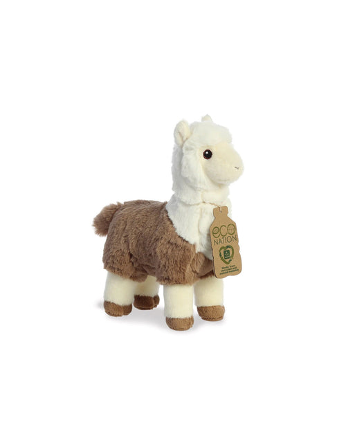 Eco Nation  Plush Toy / Cuddly White-Brown Alpaca 24 cm Eco-Friendly