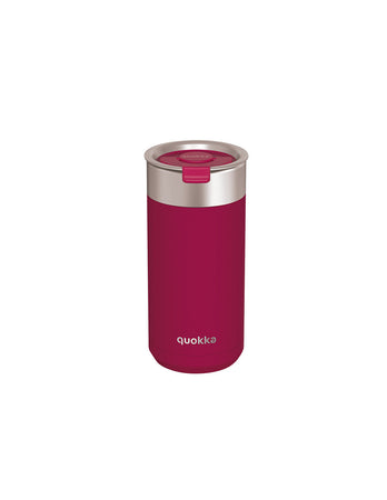 Quokka Boost Coffee Tumbler - Stainless steel thermal mug with brewer 400 ml (Maroon)
