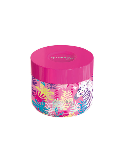 Quokka Whim Kids Food Jar - Thermal lunchbox / children's lunch thermos 369 ml (Zebras)