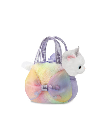 Fancy Pals  Plush Toy Princess Kitty Big Bow with Silver Crown in Colorful Bag 20 cm Eco-Friendly
