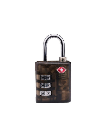 Dunlop - TSA combination lock for suitcase / luggage (Black)