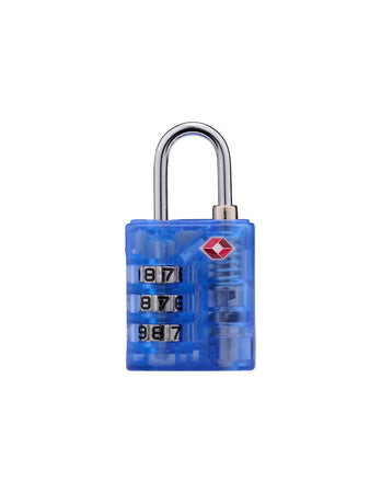Dunlop - TSA combination lock for suitcase / luggage (Blue)